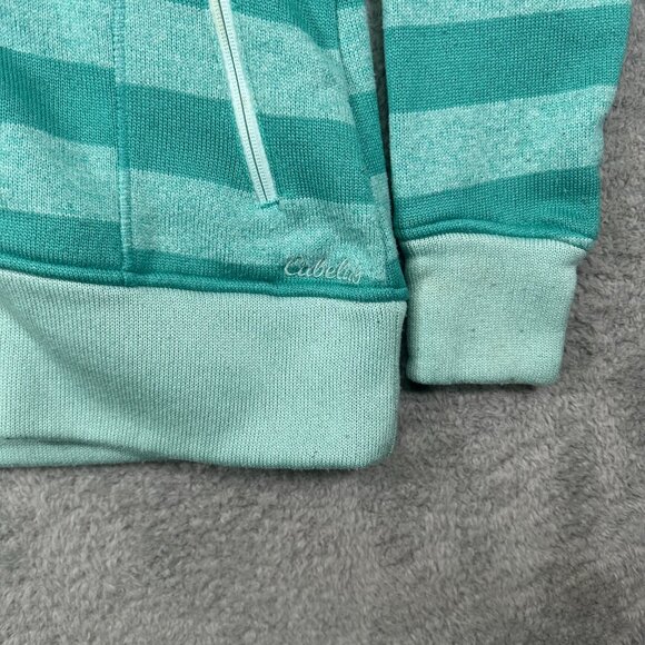 Cabela's Women's Zip Up Sweatshirt with Hood Light Green Hoodie Size Small - Picture 5 of 11